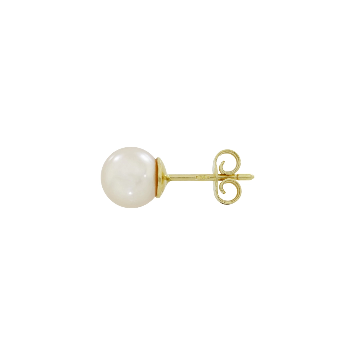 Topos en oro amarillo de 18 Kilates, Solitario, con perlas centrales de 7 mm de ancho aprox, 7 mm. de ancho
