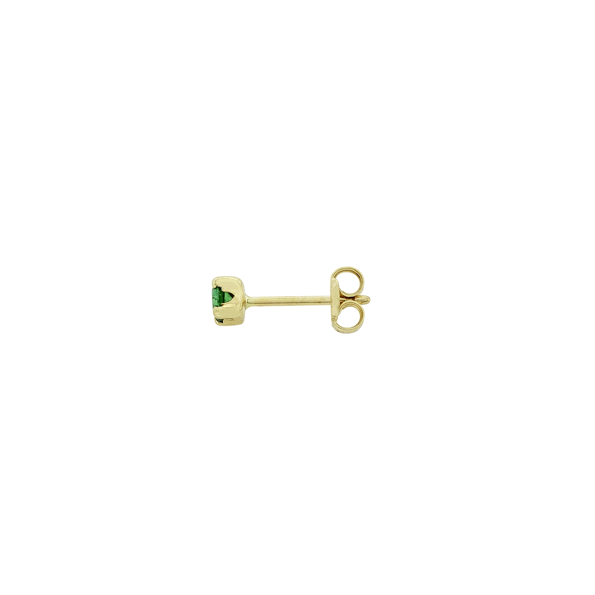 Topos studs en oro amarillo de 18 Kilates, con 2 zircones centrales