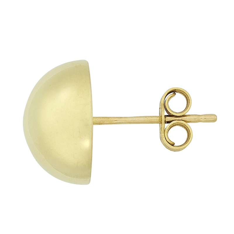 Topos en oro amarillo de 18 Kilates, 1/2 bola, 9.50 mm. de ancho