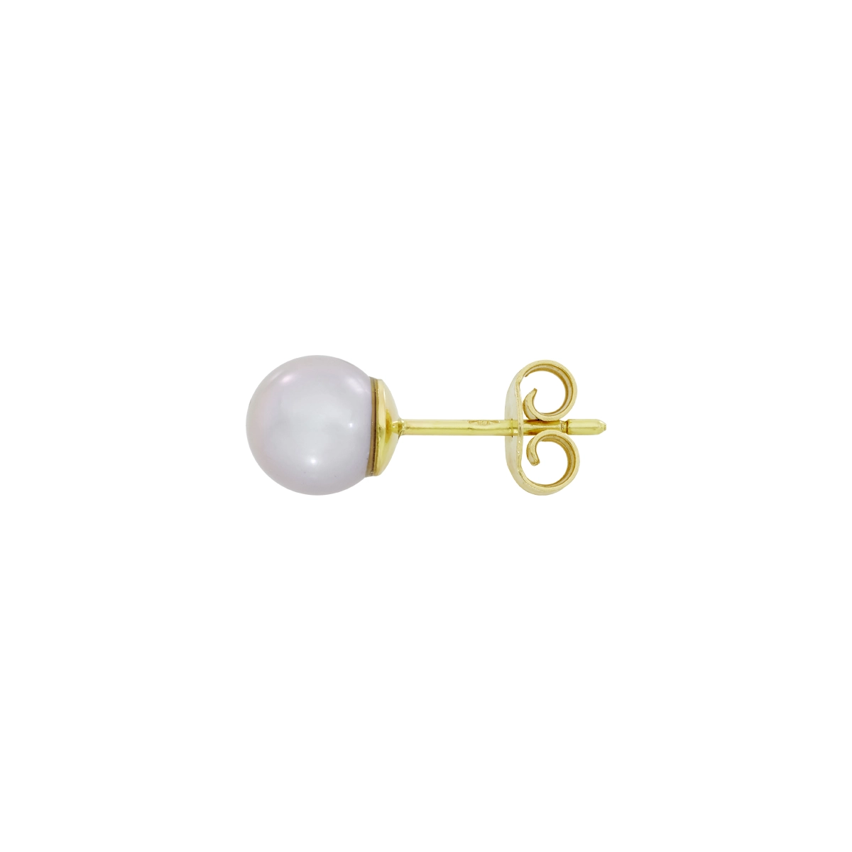 Topos en oro amarillo de 18 Kilates, Solitario, con perlas centrales de 7 mm de ancho aprox, 7 mm. de ancho