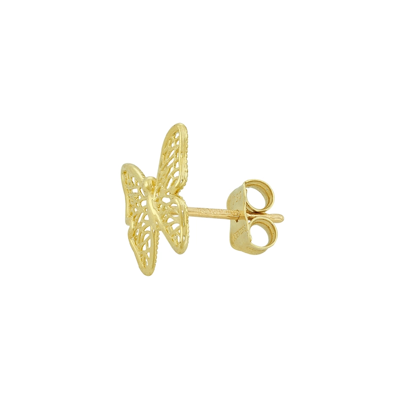 Topos de mariposa en oro amarillo de 18 Kilates