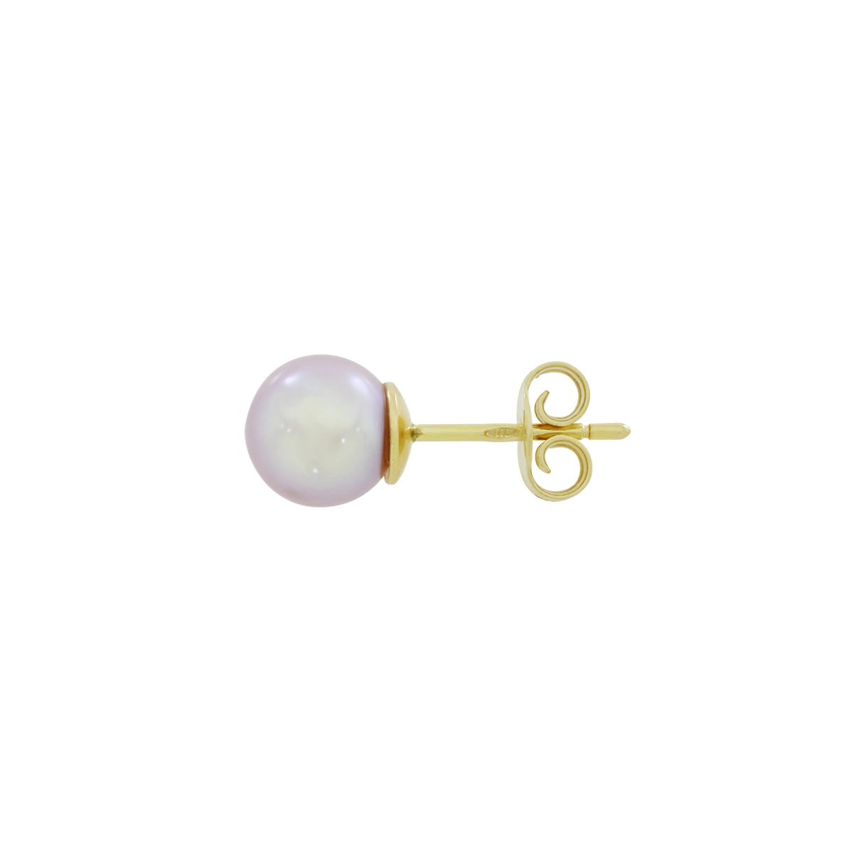 Topos en oro amarillo de 18 Kilates, Solitario, con perlas centrales de 7 mm de ancho aprox, 7 mm. de ancho