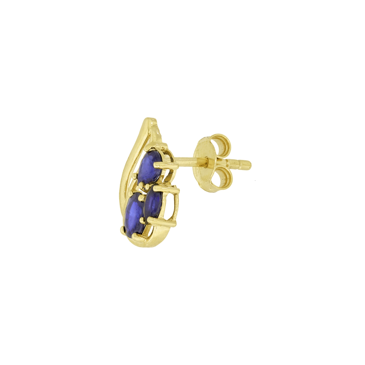 Topos en oro amarillo de 18 Kilates, Franja, con zafiros de 1.05 Ct