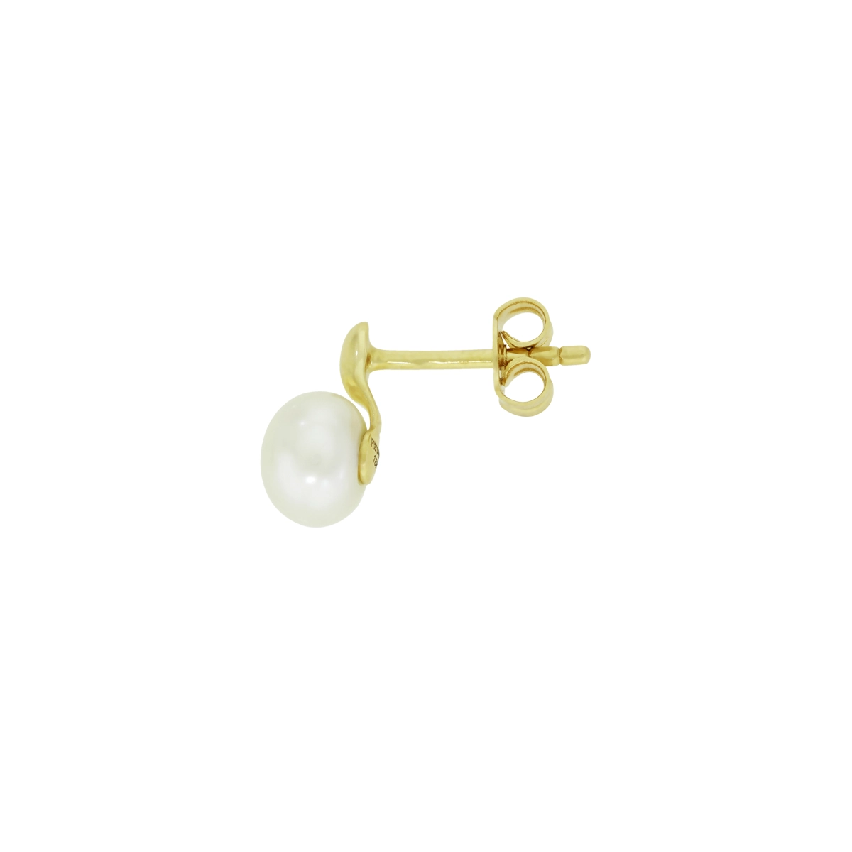 Topos en oro amarillo de 18 Kilates, Barra, con perlas centrales de 6 mm de ancho aprox