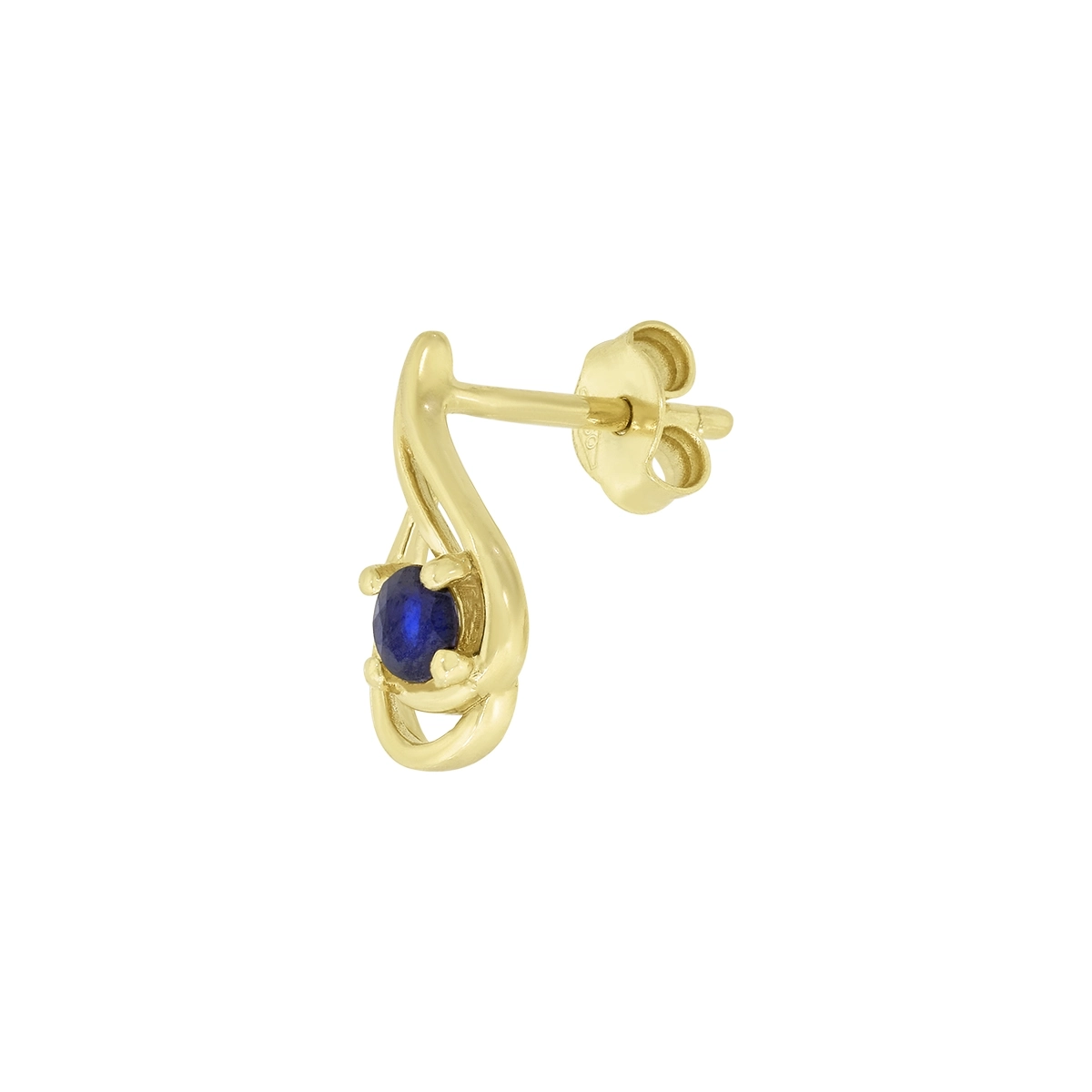 Topos en oro amarillo de 18 Kilates, Franja, con 2 zafiros centrales de 0.40 Ct