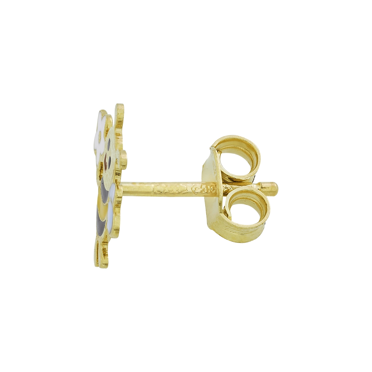 Topos de abejitas en oro amarillo de 18 Kilates, esmaltados