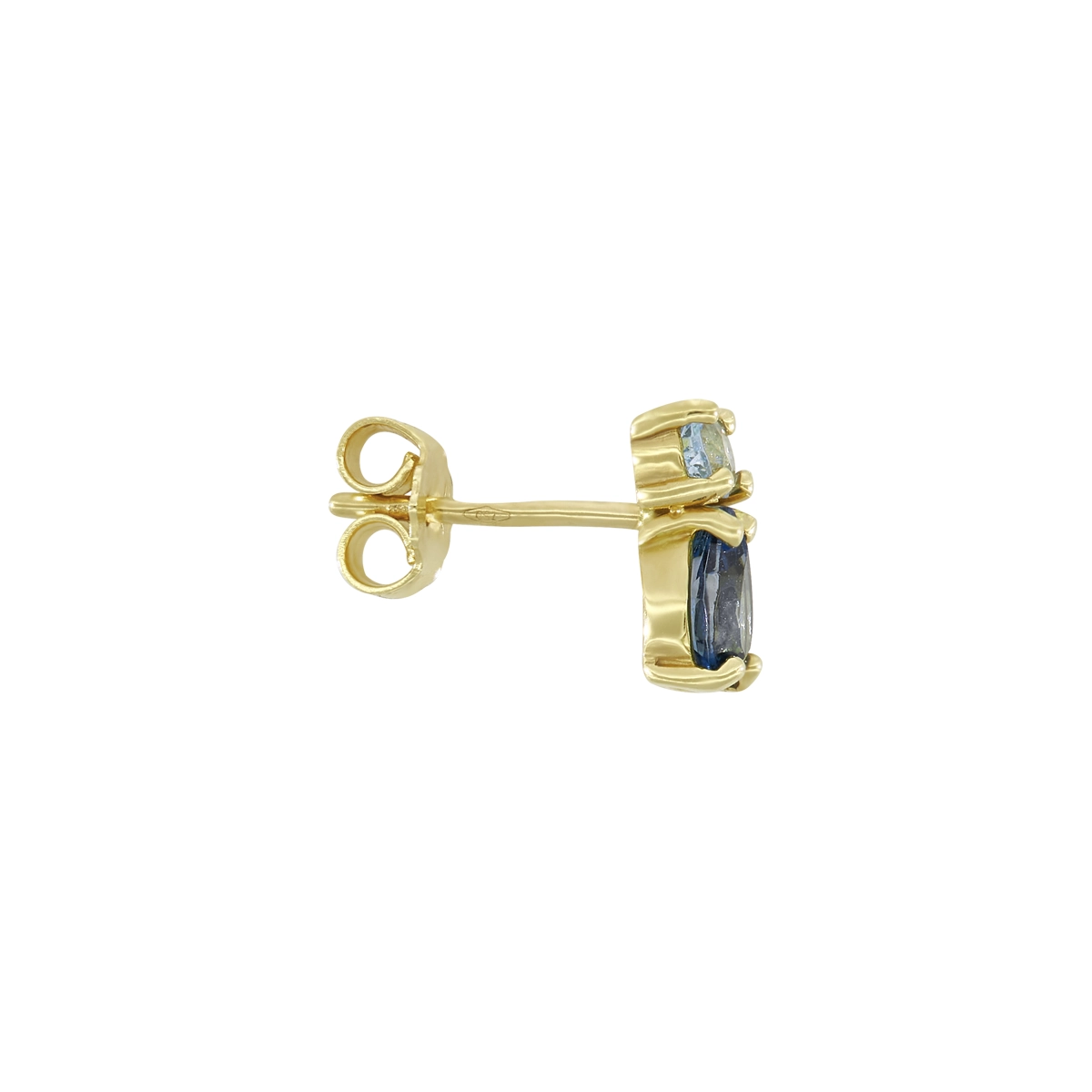 Topos en oro amarillo de 18 Kilates, Uñas+decoración, con 2 zircones centrales y decoración en zircones