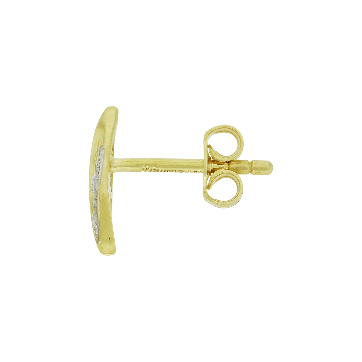 Topos en oro amarillo de 18 Kilates, Hoja, con zircones