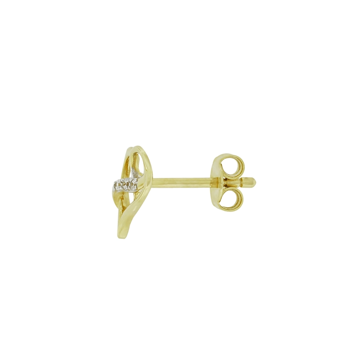 Topos con perlasen oro amarillo de 18 Kilates, con zircones