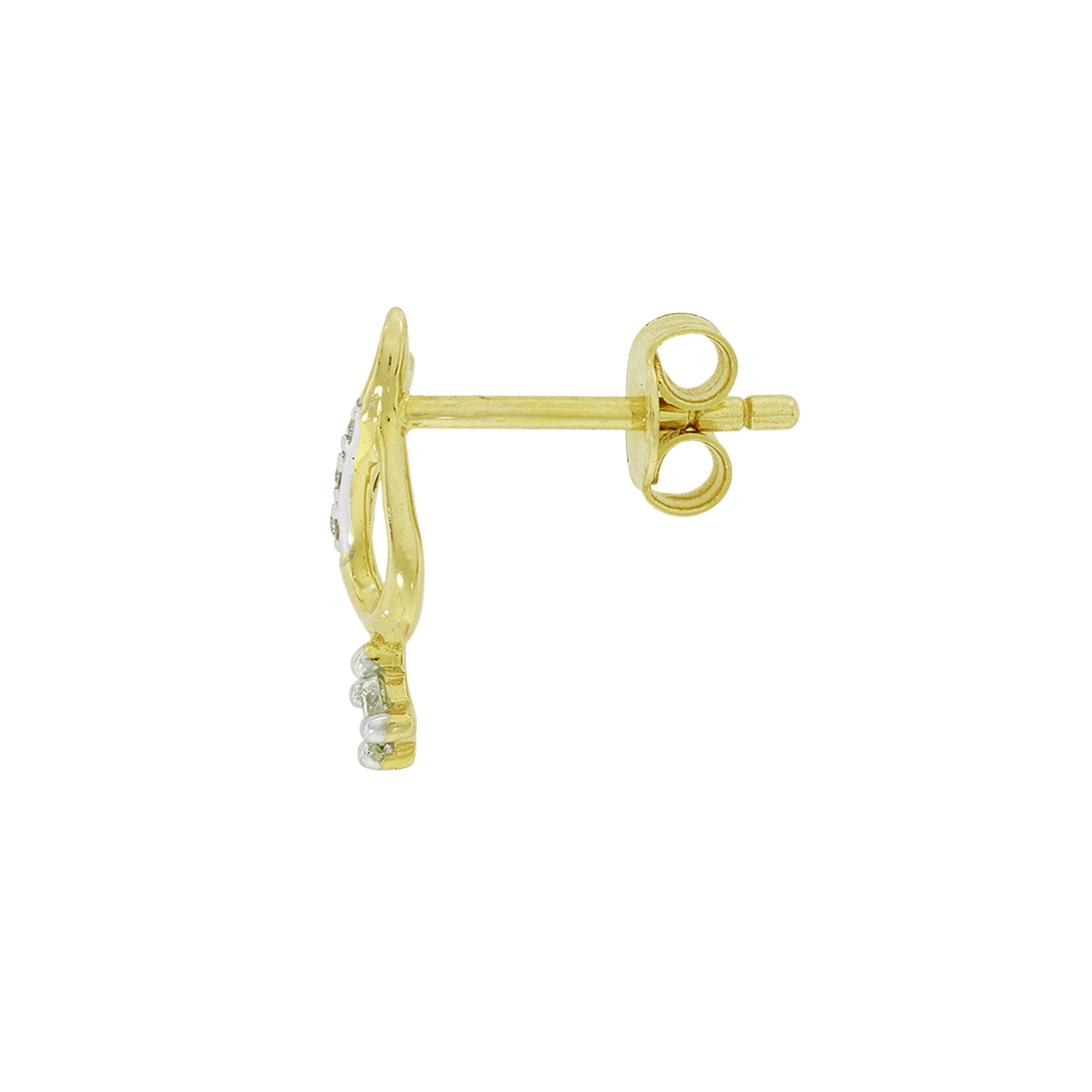 Topos en oro amarillo de 18 Kilates, Onda, con diamantes de 0.10 Ct