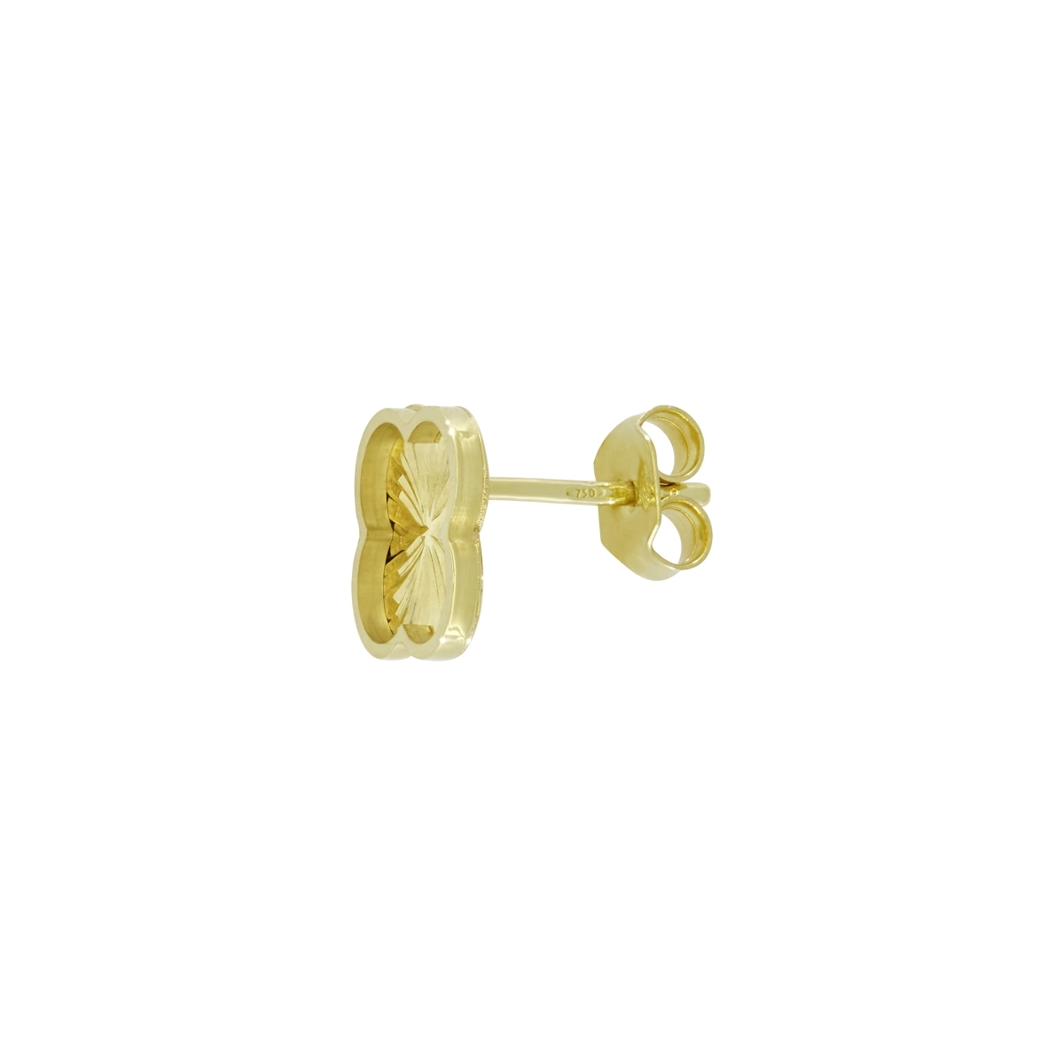 Topos en oro amarillo de 18 Kilates con visos, Flores