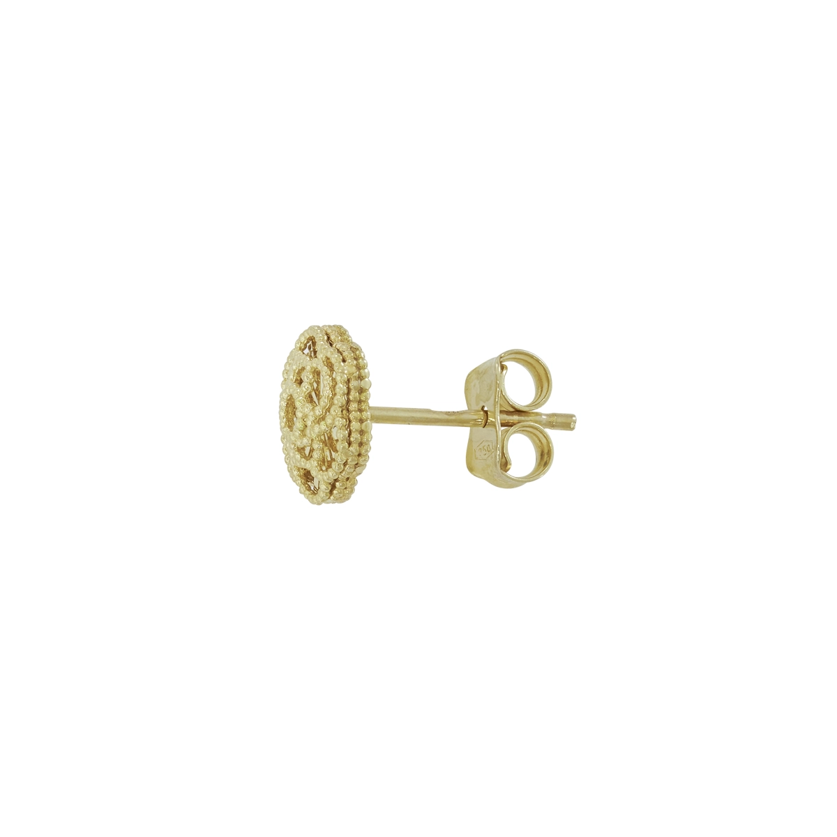 Topos en oro amarillo de 18 Kilates con visos, Flores