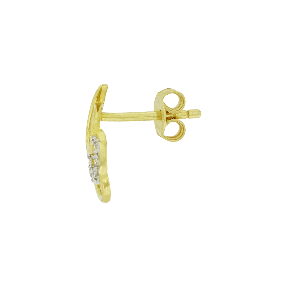 Topos en oro amarillo de 18 Kilates, Onda, con diamantes de 0.06 Ct