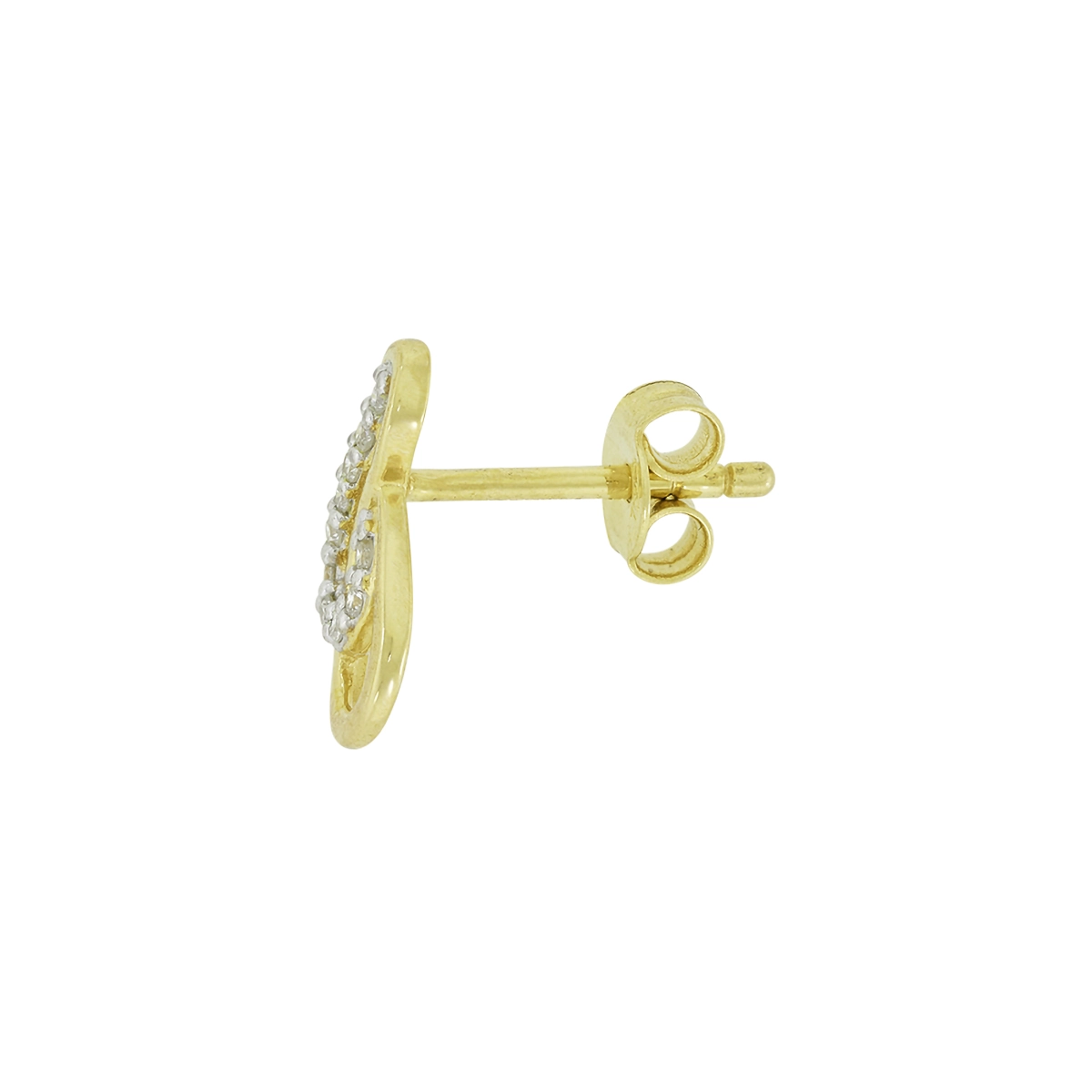 Topos en oro amarillo de 18 Kilates, Onda, con diamantes de 0.10 Ct