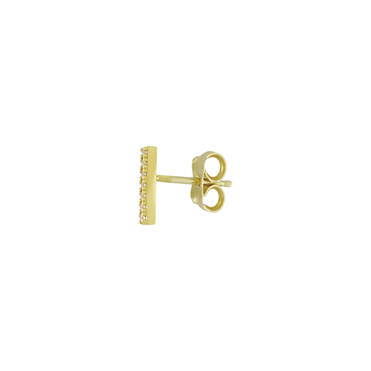 Topos en oro amarillo de 18 Kilates, Barra, con zircones