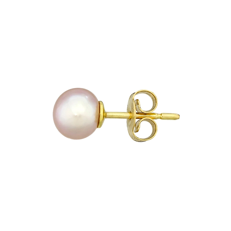 Topos en oro amarillo de 18 Kilates, Solitario, con perlas centrales de 6 mm de ancho aprox