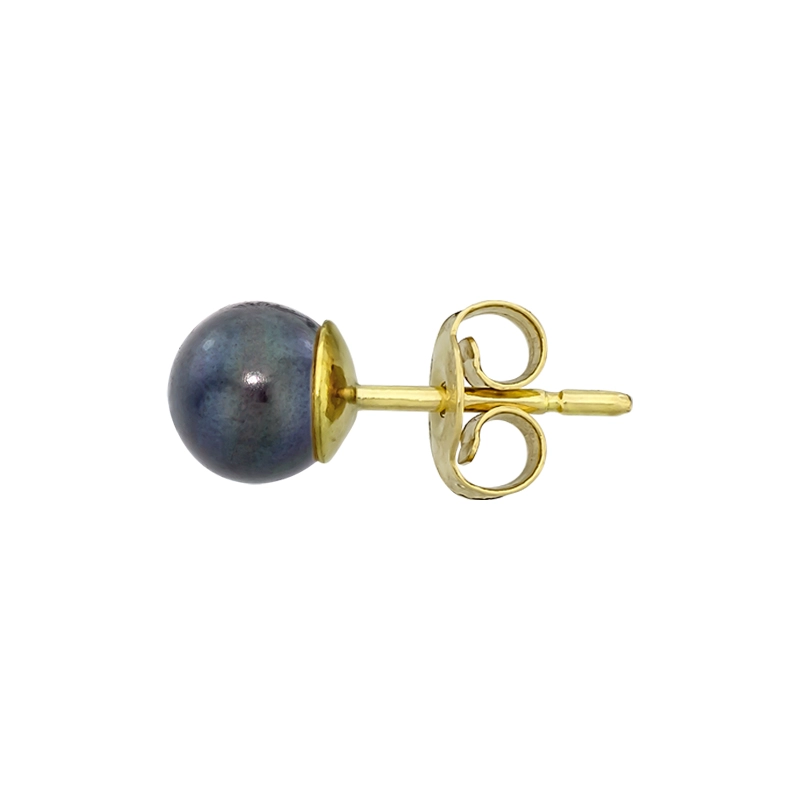 Topos en oro amarillo de 18 Kilates, Solitario, con perlas centrales de 6 mm de ancho aprox