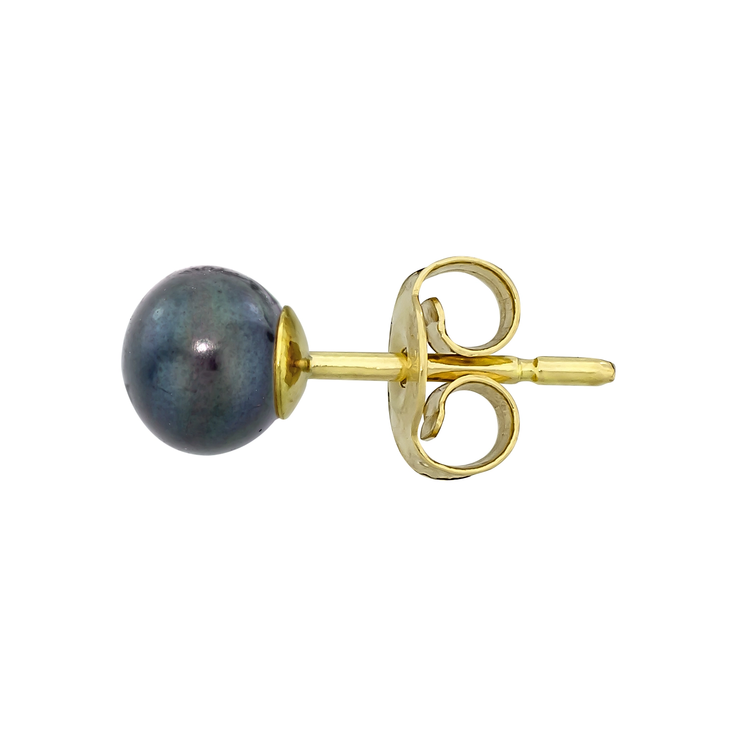 Topos en oro amarillo de 18 Kilates, Solitario, con perlas centrales de 5 mm de ancho aprox