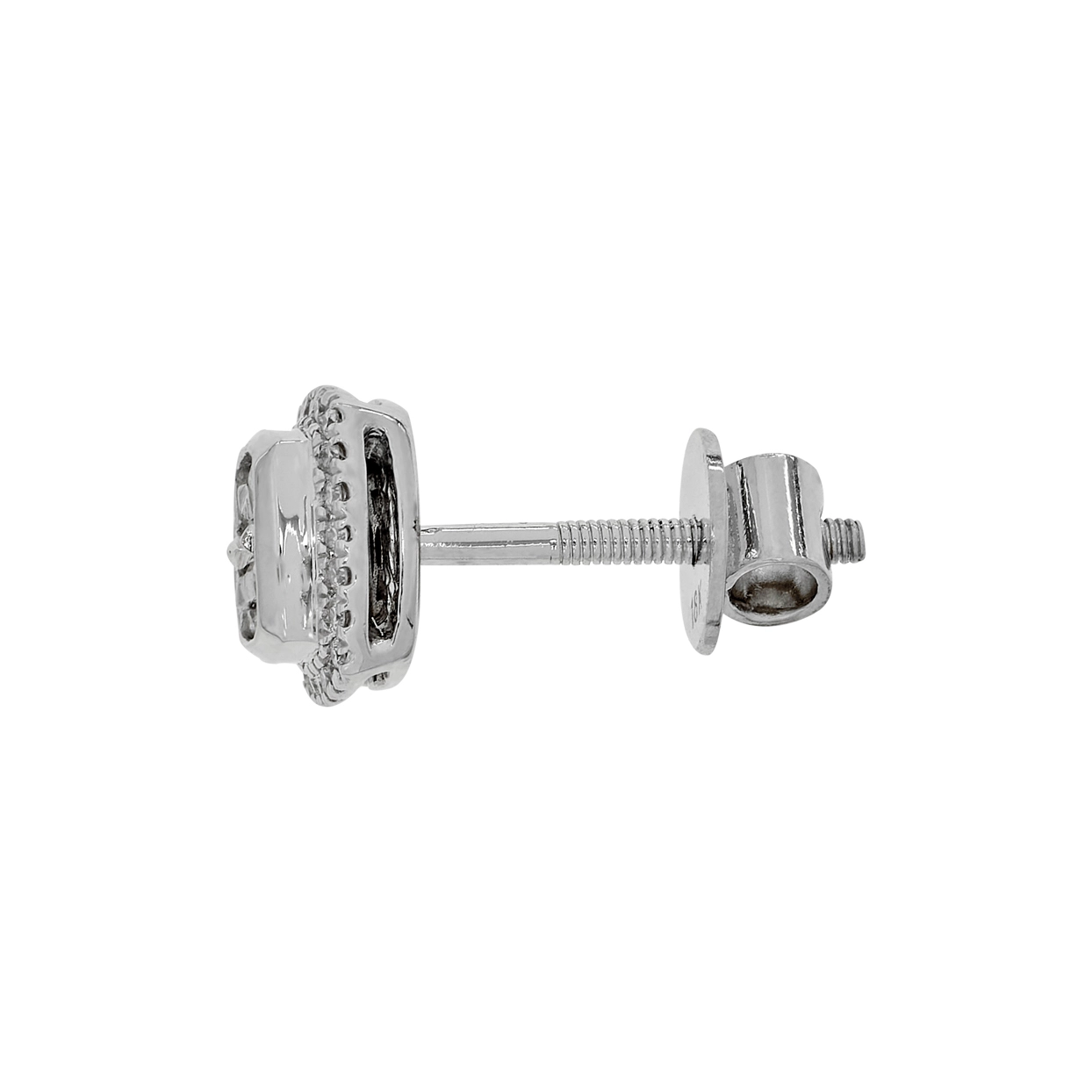 Topos en oro blanco de 18 Kilates, Figuras geométricas, con diamantes de 0.50 Ct, 7.50 mm. de ancho