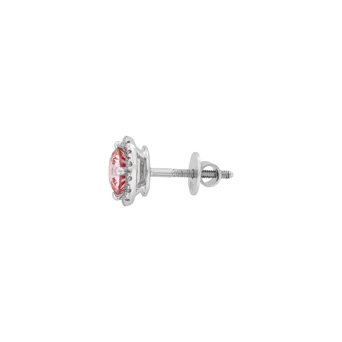 Topos en oro blanco de 18 Kilates, Uñas+decoración, con 2 diamante de laboratorio centrales de 1.50 Ct y decoración en diamante de laboratorio de 0.25 Ct