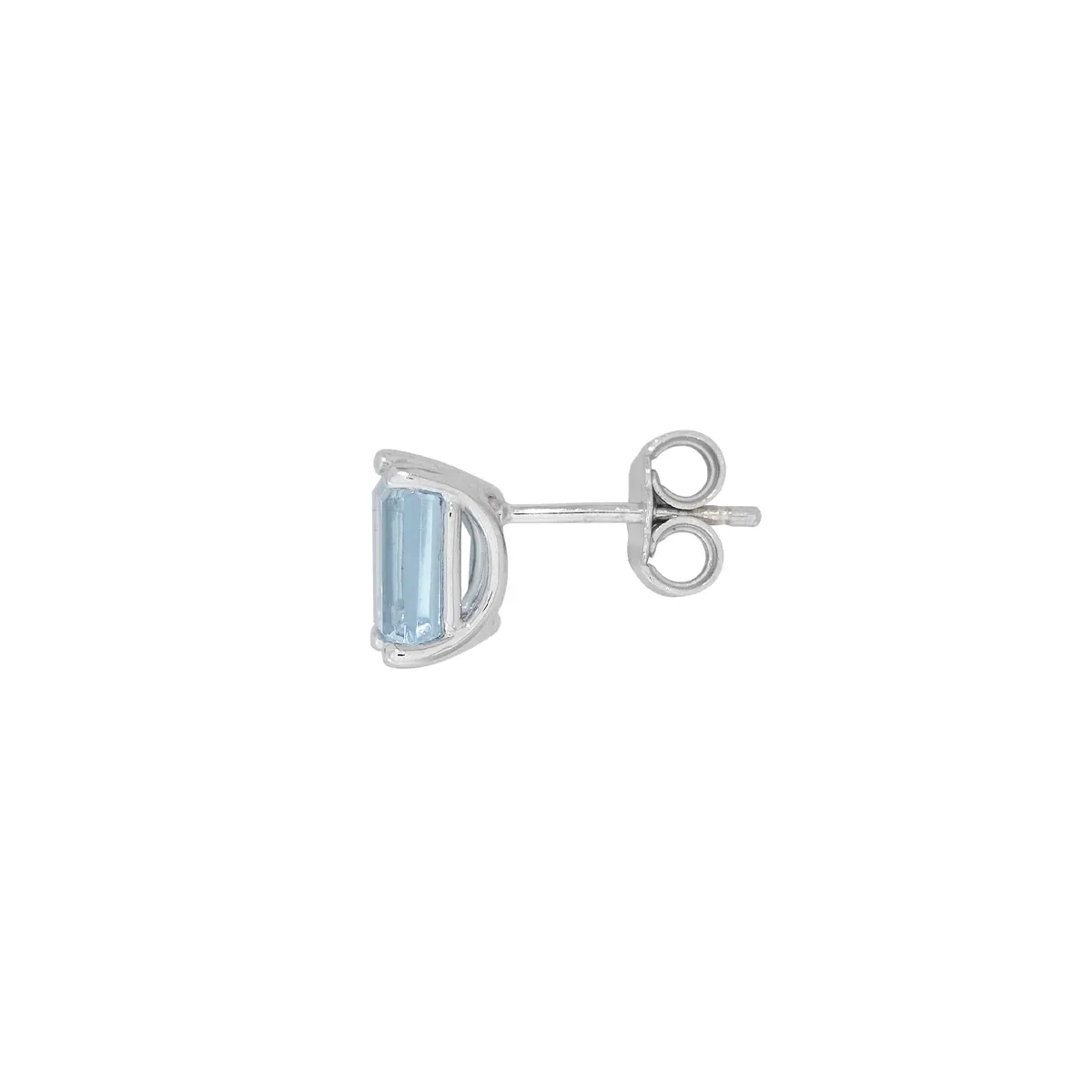 Topos studs en oro blanco de 18 Kilates, con 2 topacios centrales