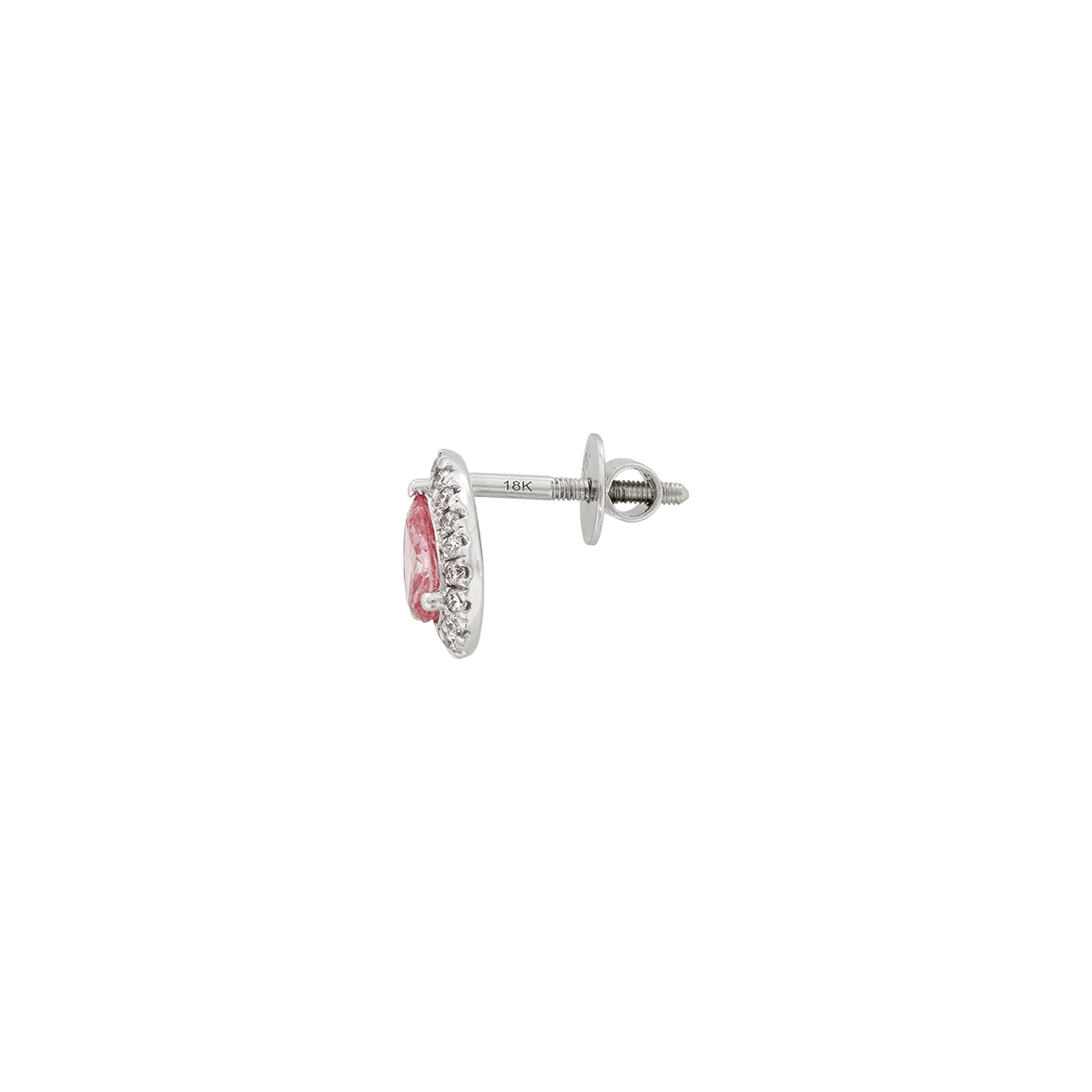 Topos en oro blanco de 18 Kilates, Uñas+decoración, con 2 diamante de laboratorio centrales de 1.00 Ct y decoración en diamante de laboratorio de 0.25 Ct