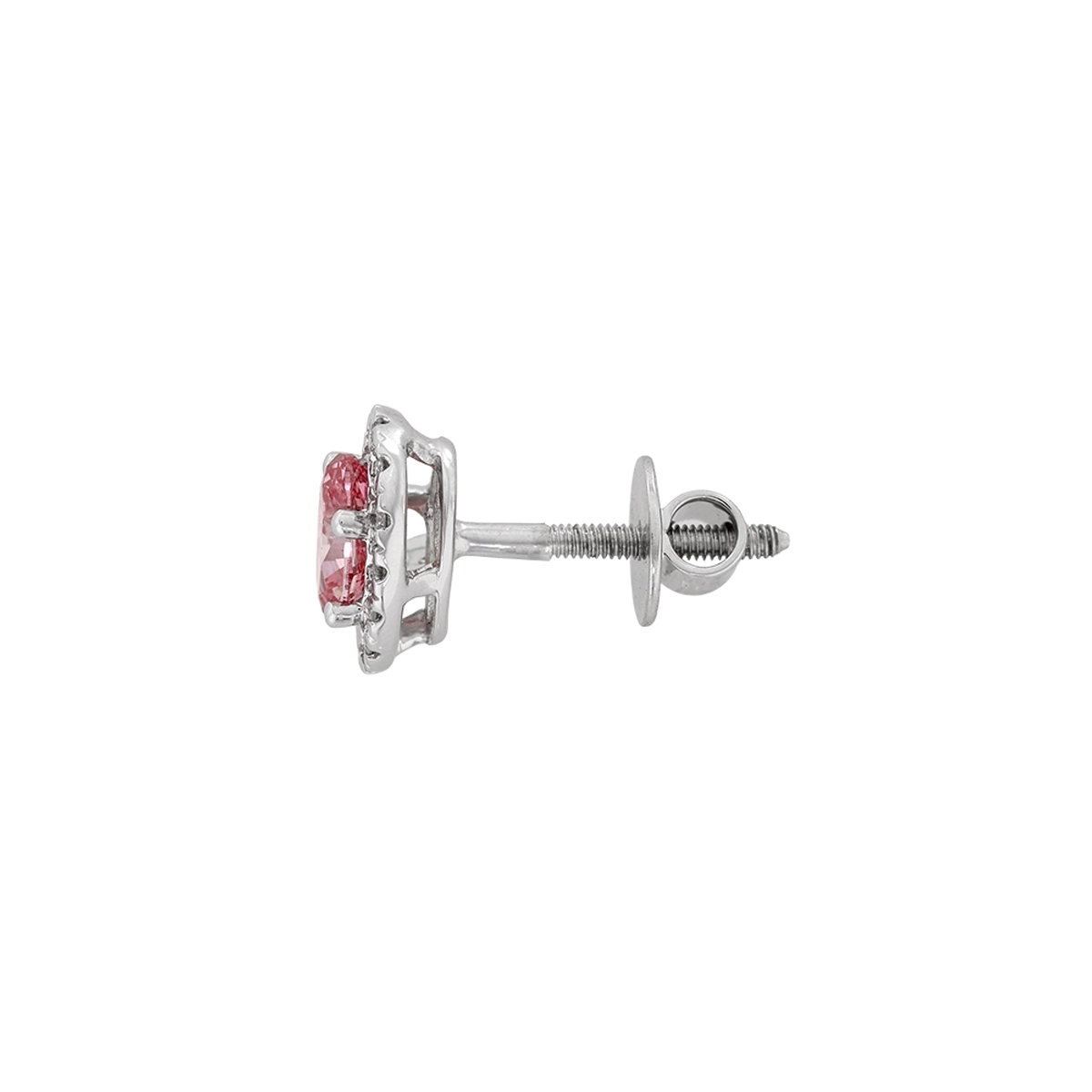 Topos en oro blanco de 18 Kilates, Uñas+decoración, con 2 diamante de laboratorio centrales de 1.00 Ct y decoración en diamante de laboratorio de 0.15 Ct