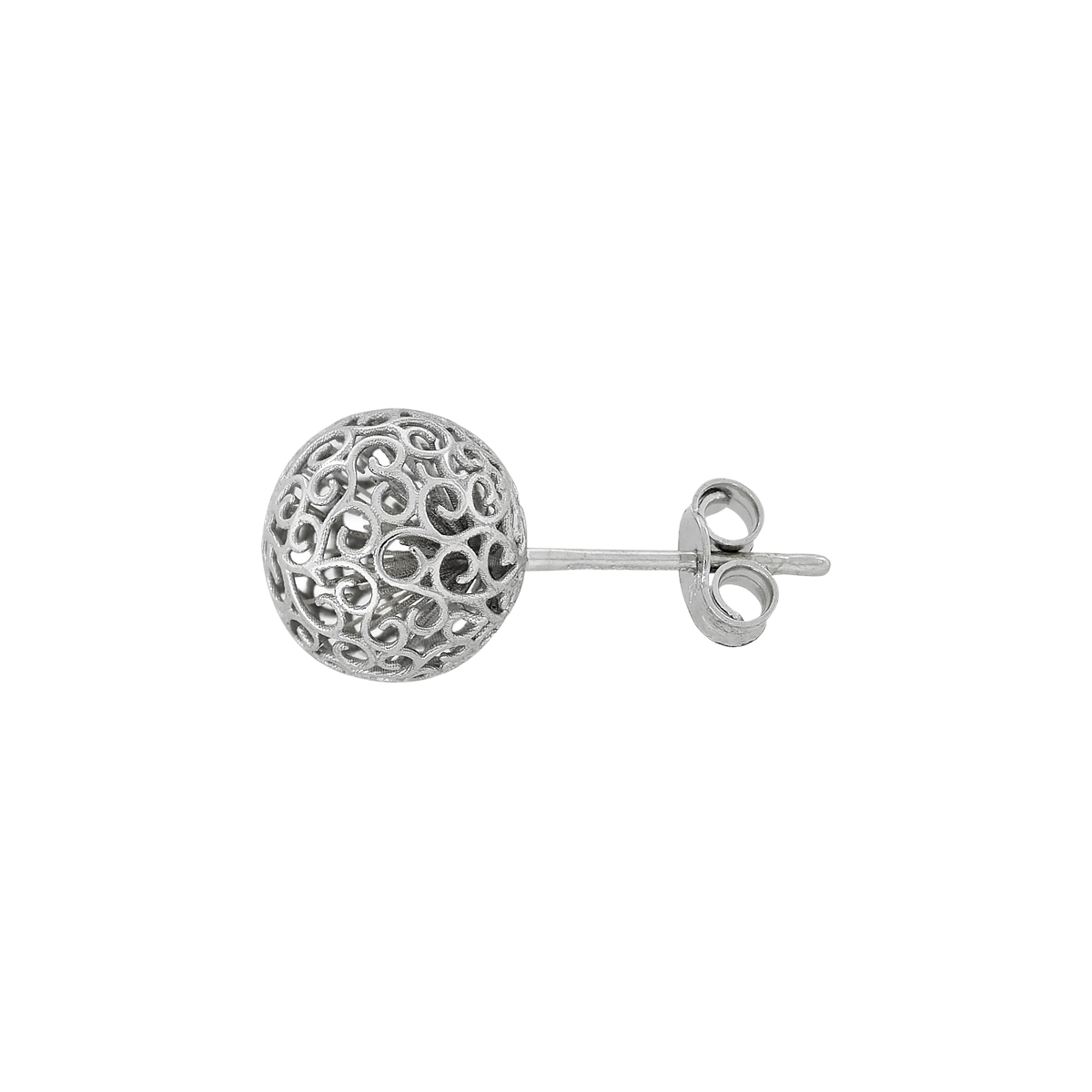 Topos en oro blanco de 18 Kilates, Bola, 7.50 mm. de ancho