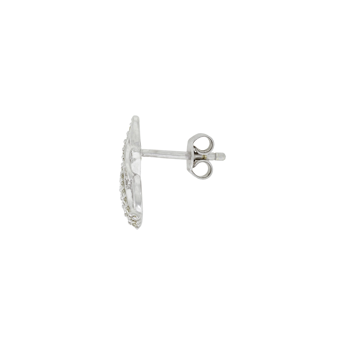 Topos en oro blanco de 18 Kilates, Franja, con diamantes de 0.24 Ct