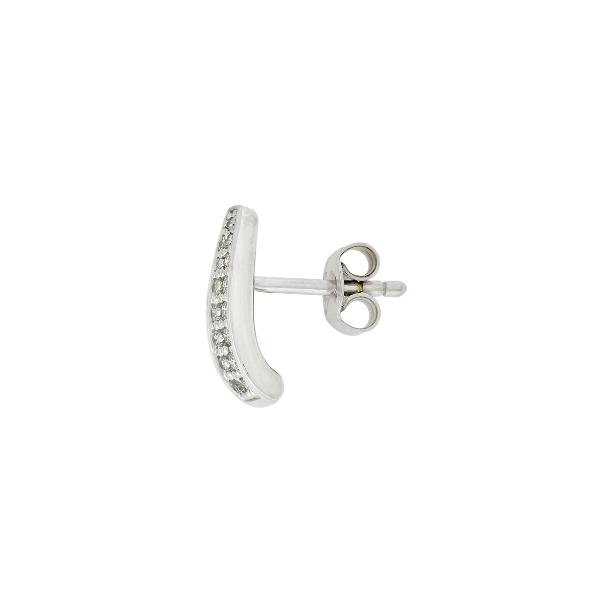 Topos en oro blanco de 18 Kilates, Barra, con diamantes de 0.23 Ct