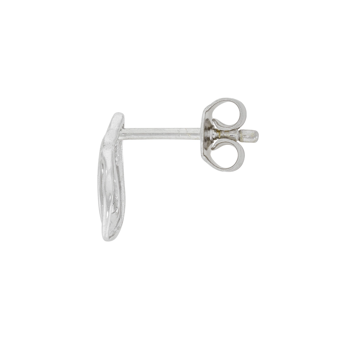 Topos en oro blanco de 18 Kilates, Lágrima, con diamantes de 0.02 Ct