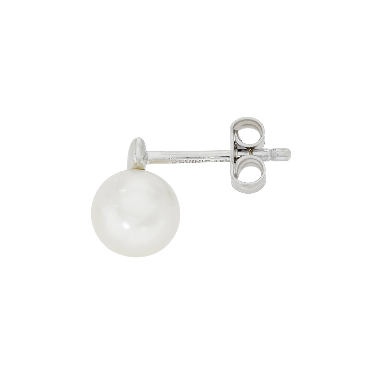 Topos en oro blanco de 18 Kilates, Barra, con perlas centrales de 6 mm de ancho aprox