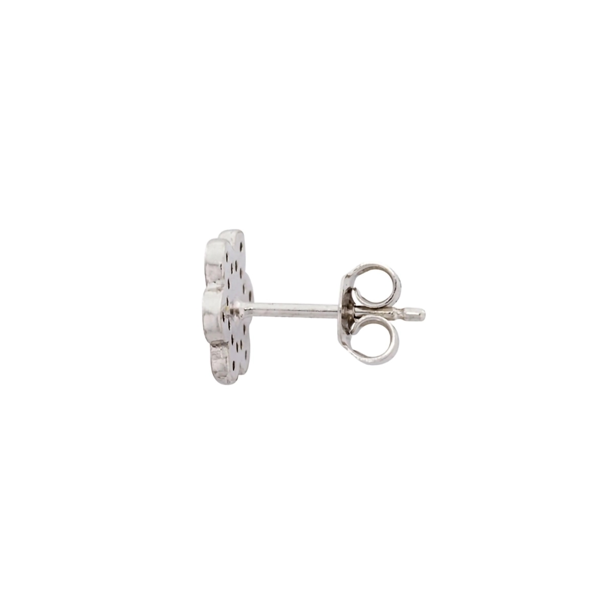Topos de flores en plata Ley 925, con cristales - Colección Sueños