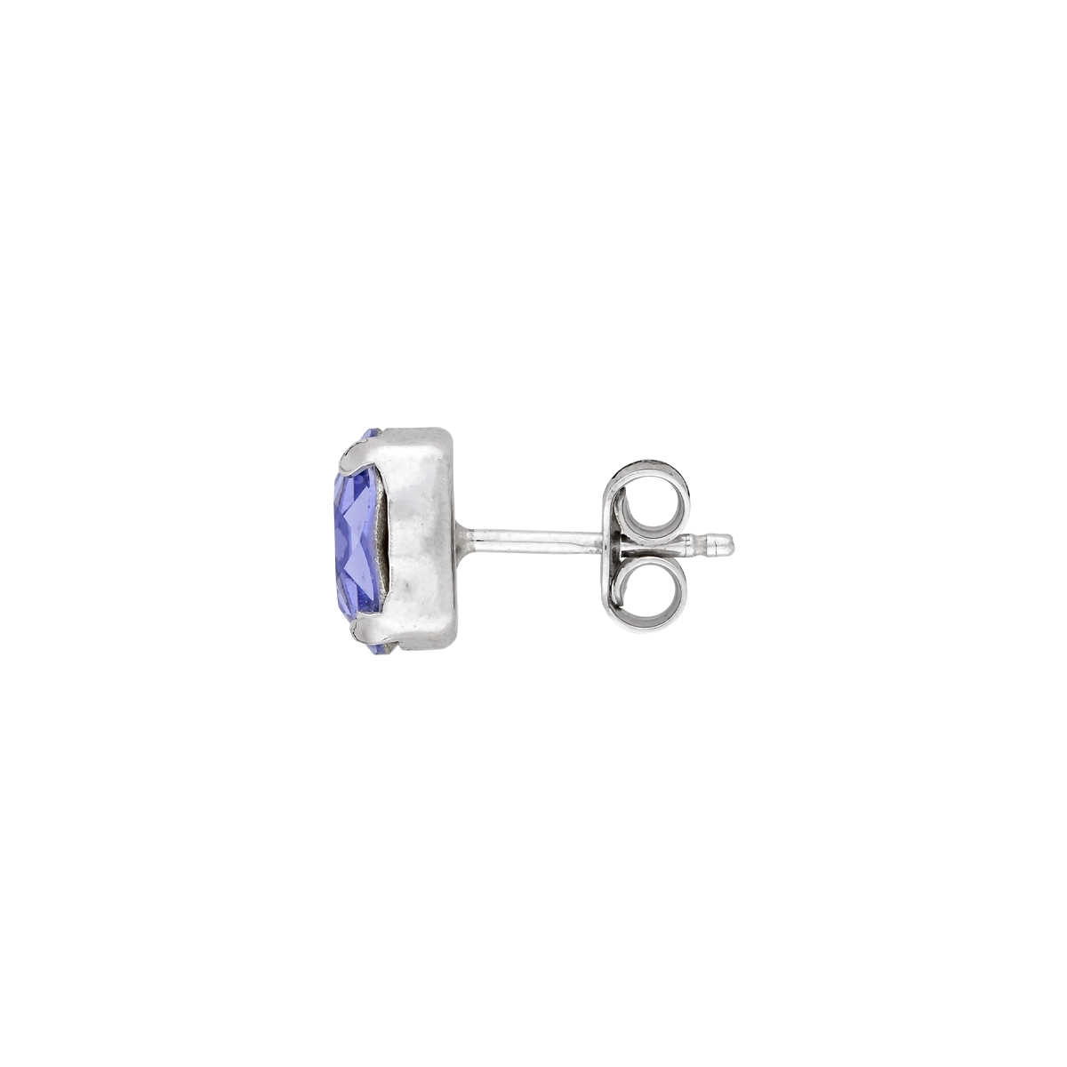 Topos studs en plata Ley 925, con 2 cristales centrales, 8 mm. de ancho, de la coleccion Sueños