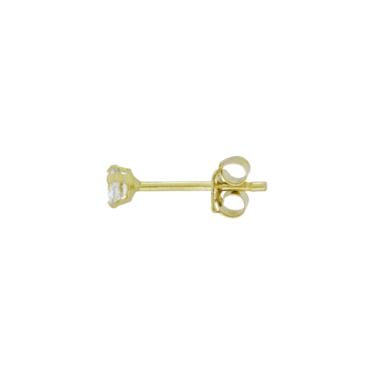Topos studs en oro amarillo de 18 Kilates, con 2 zircones centrales