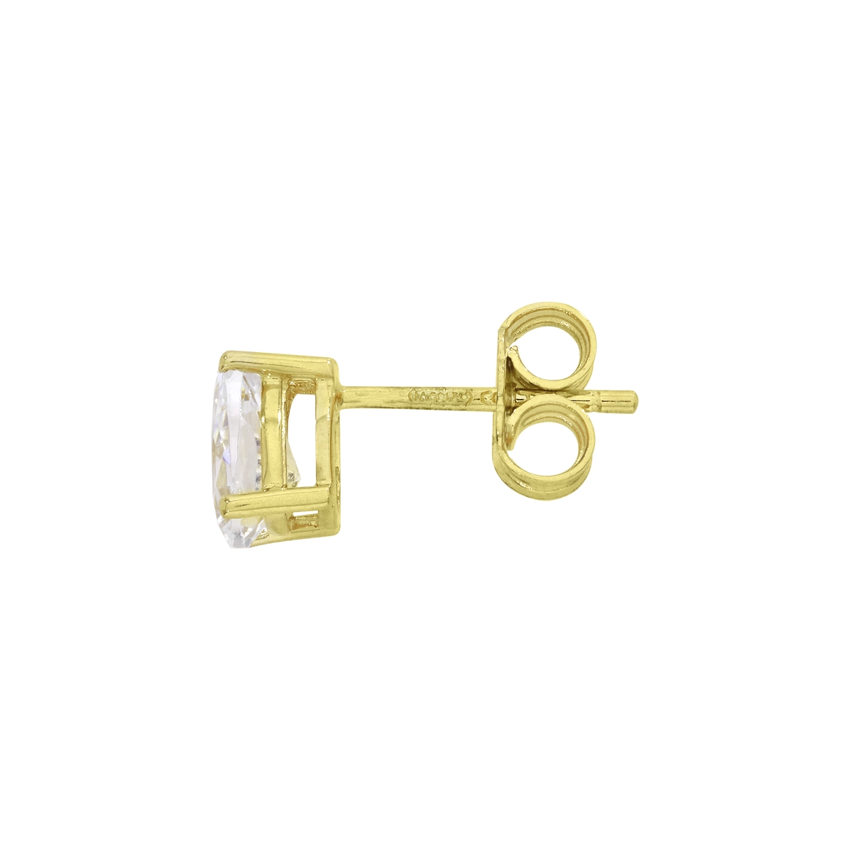 Topos studs en oro amarillo de 18 Kilates, con zircon central