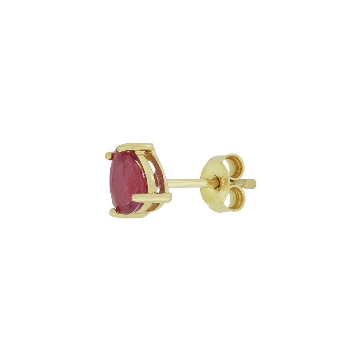 Topos studs en oro amarillo de 18 Kilates, con 2 rubís centrales de 0.85 Ct