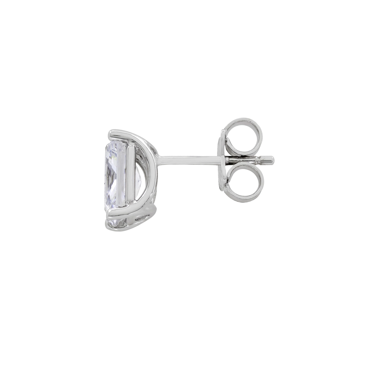 Topos studs en oro blanco de 18 Kilates, con zircón central