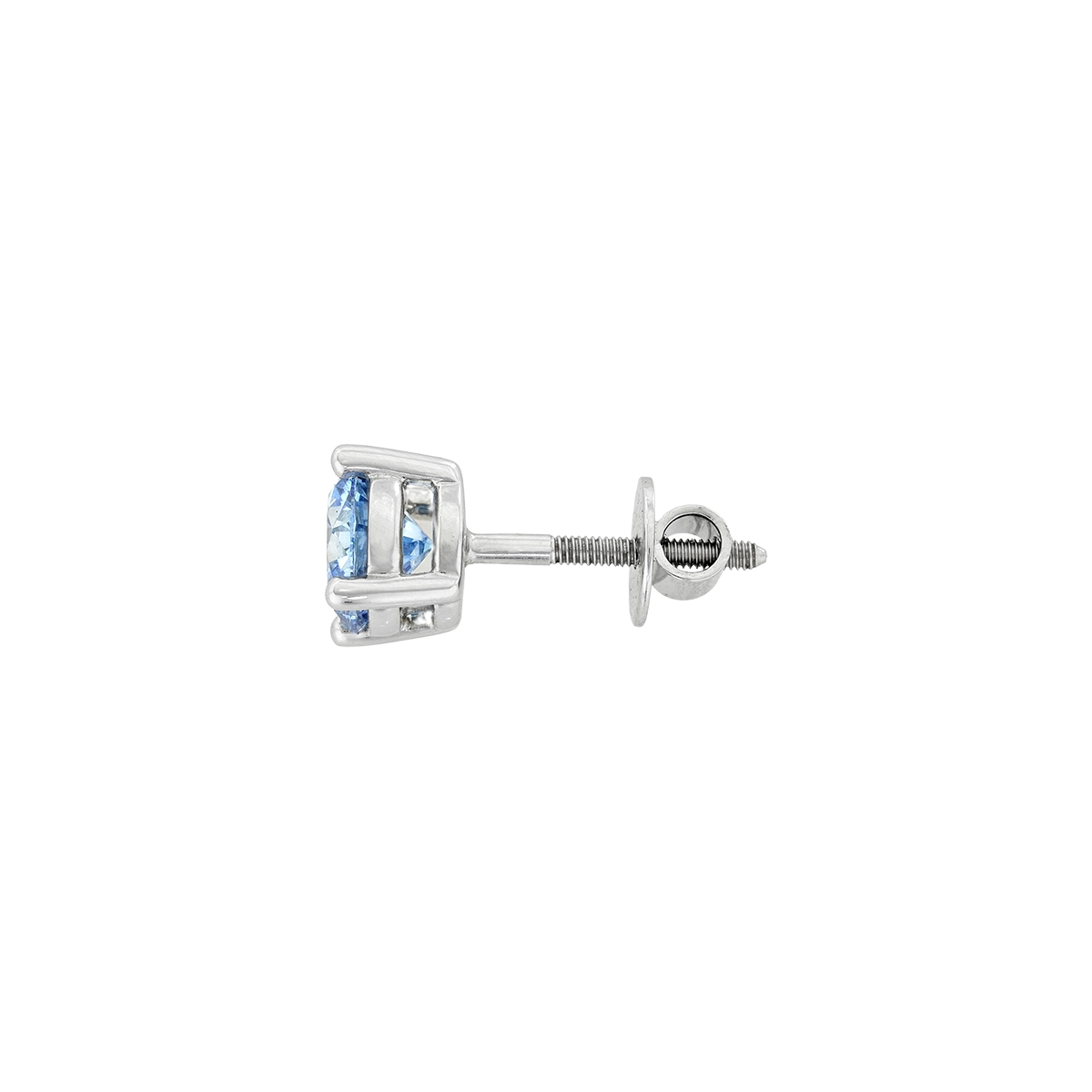Topos studs en oro blanco de 18 Kilates, con 2 diamante de laboratorio centrales de 2.00 Ct