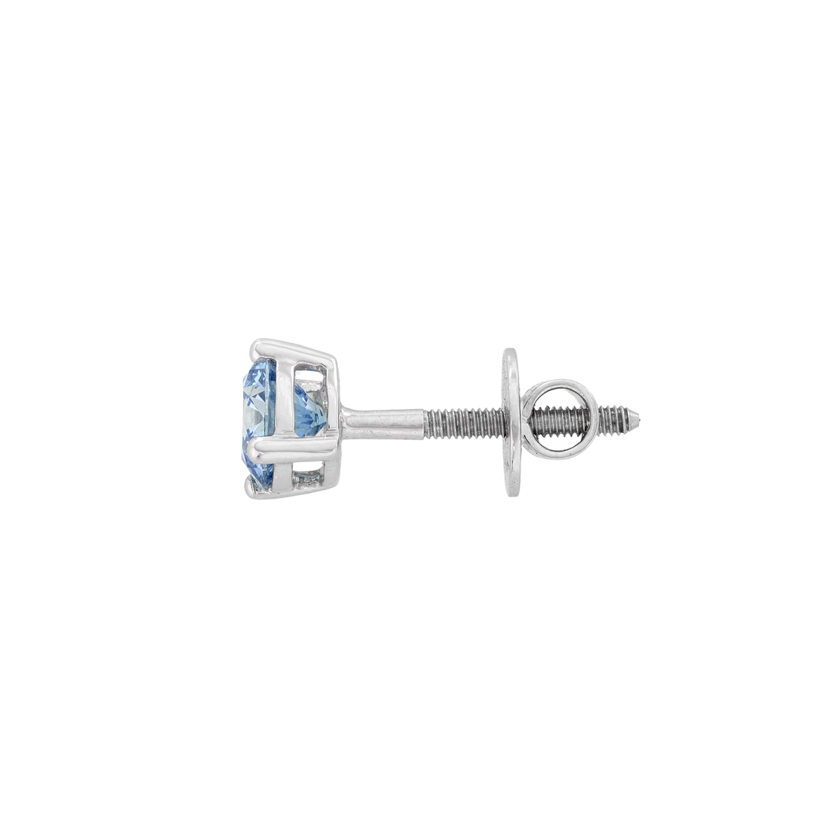 Topos studs en oro blanco de 18 Kilates, con 2 diamante de laboratorio centrales de 1.00 Ct
