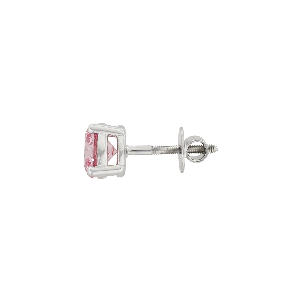 Topos studs en oro blanco de 18 Kilates, con 2 diamante de laboratorio centrales de 2.00 Ct