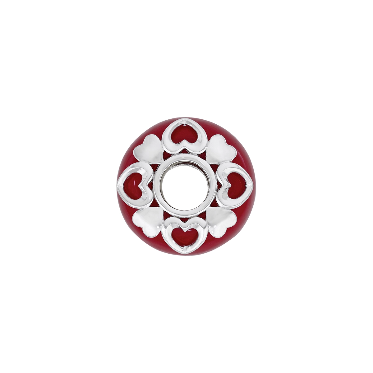 Dijes venezia en plata Ley 925, Llanta, 14 mm. de ancho, con terminado en Esmaltado