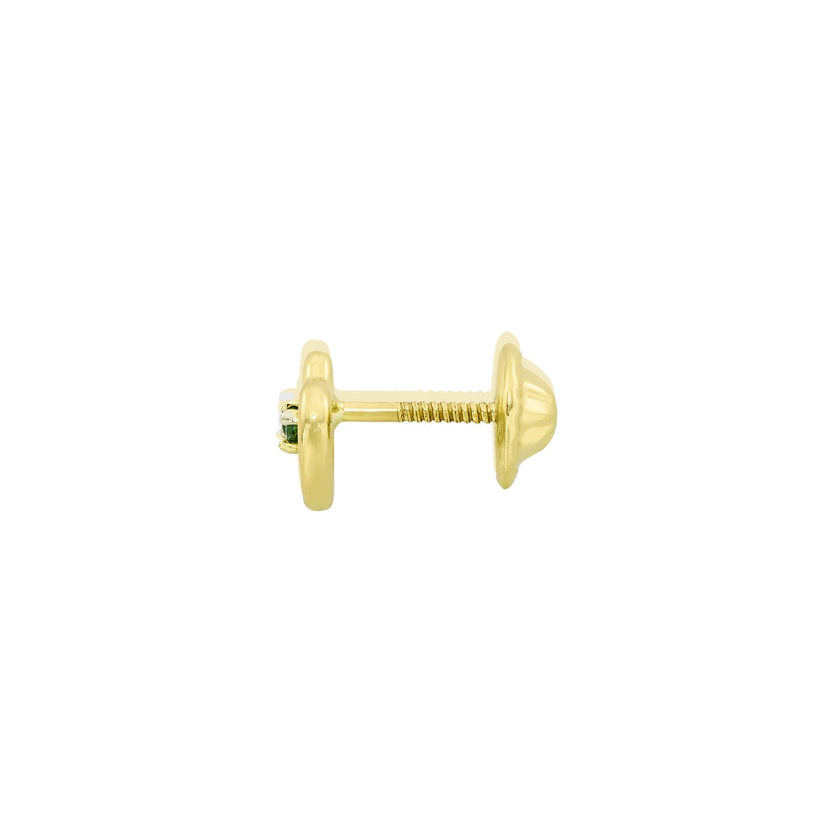 Topos en oro amarillo de 18 Kilates, Corazón, con esmeraldas, 5 mm. de ancho