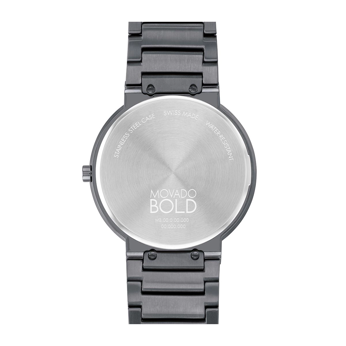 Reloj Movado análogo, para Hombre, tablero redondo color azul, estilo index, pulso acero color gris