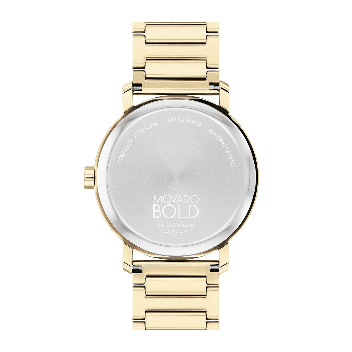 Reloj Movado análogo, para Hombre, tablero redondo color dorado, estilo sin números, pulso acero color dorado