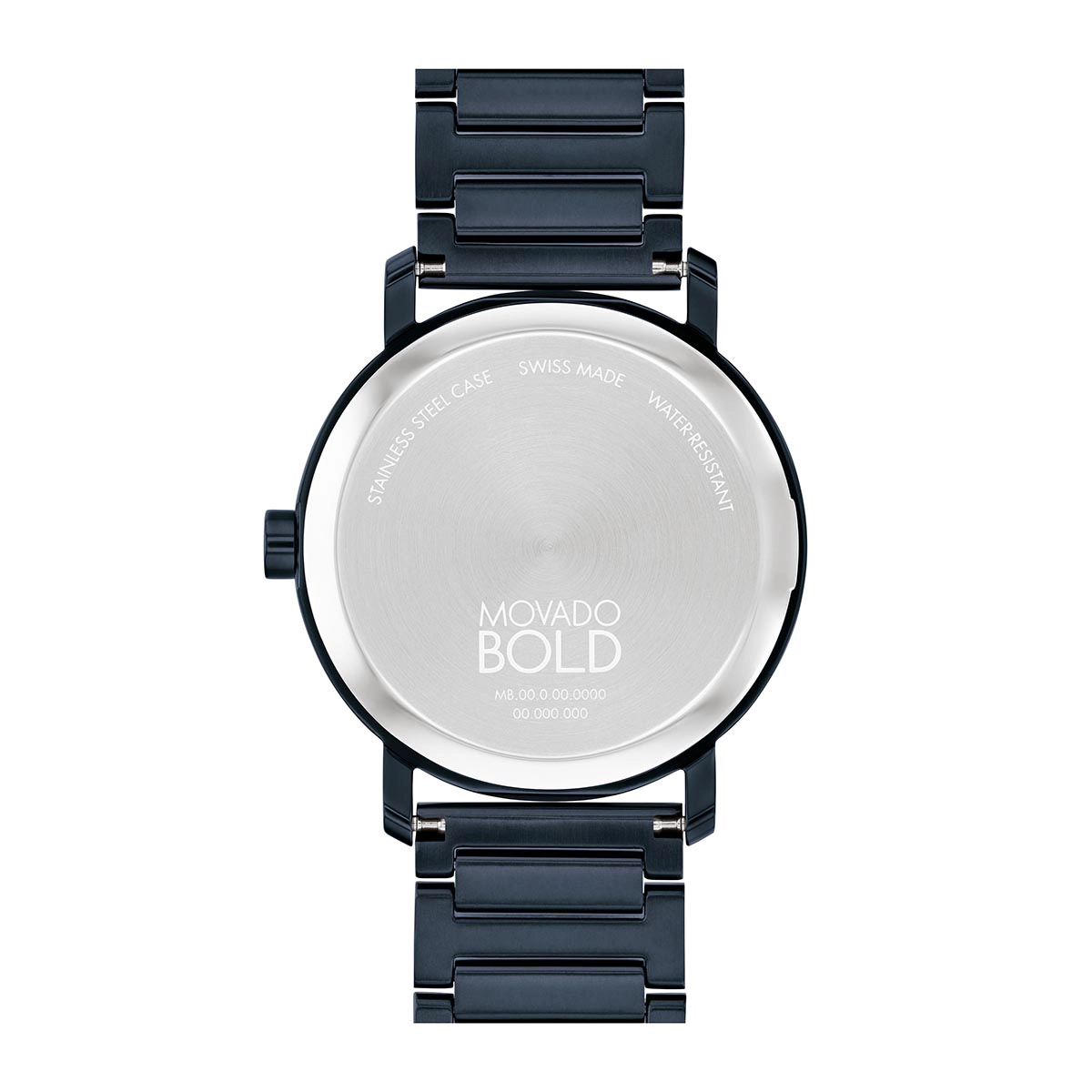 Reloj Movado análogo, para Hombre, tablero redondo color azul, estilo sin números, pulso acero color azul