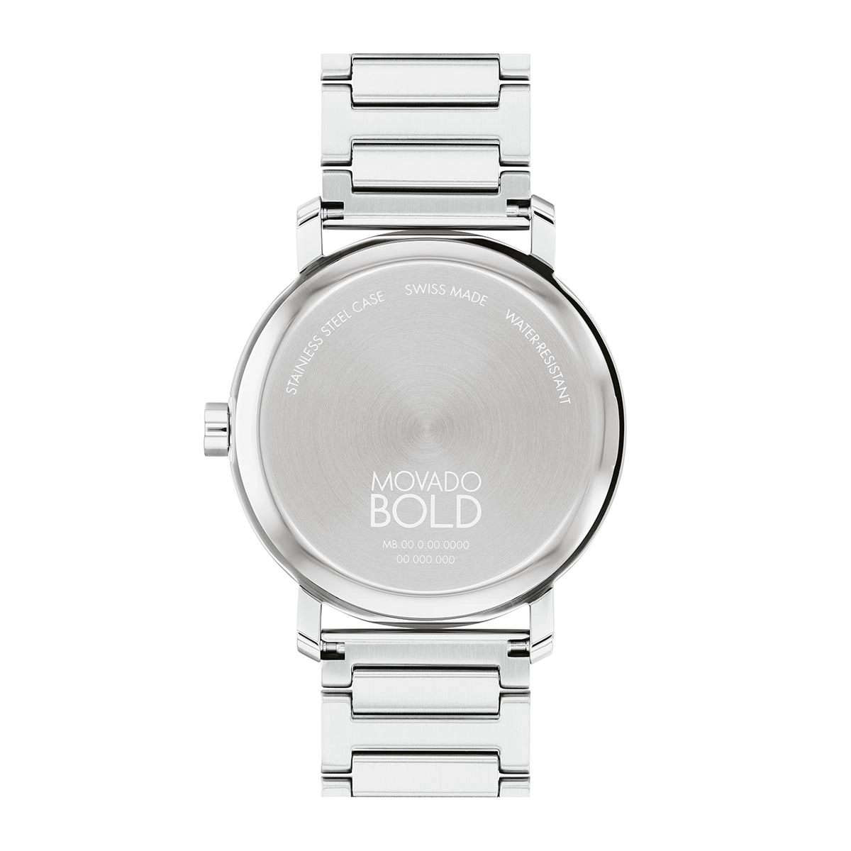 Reloj Movado análogo, para Hombre, tablero redondo colores azul y plateado, estilo sin números, pulso acero color plateado