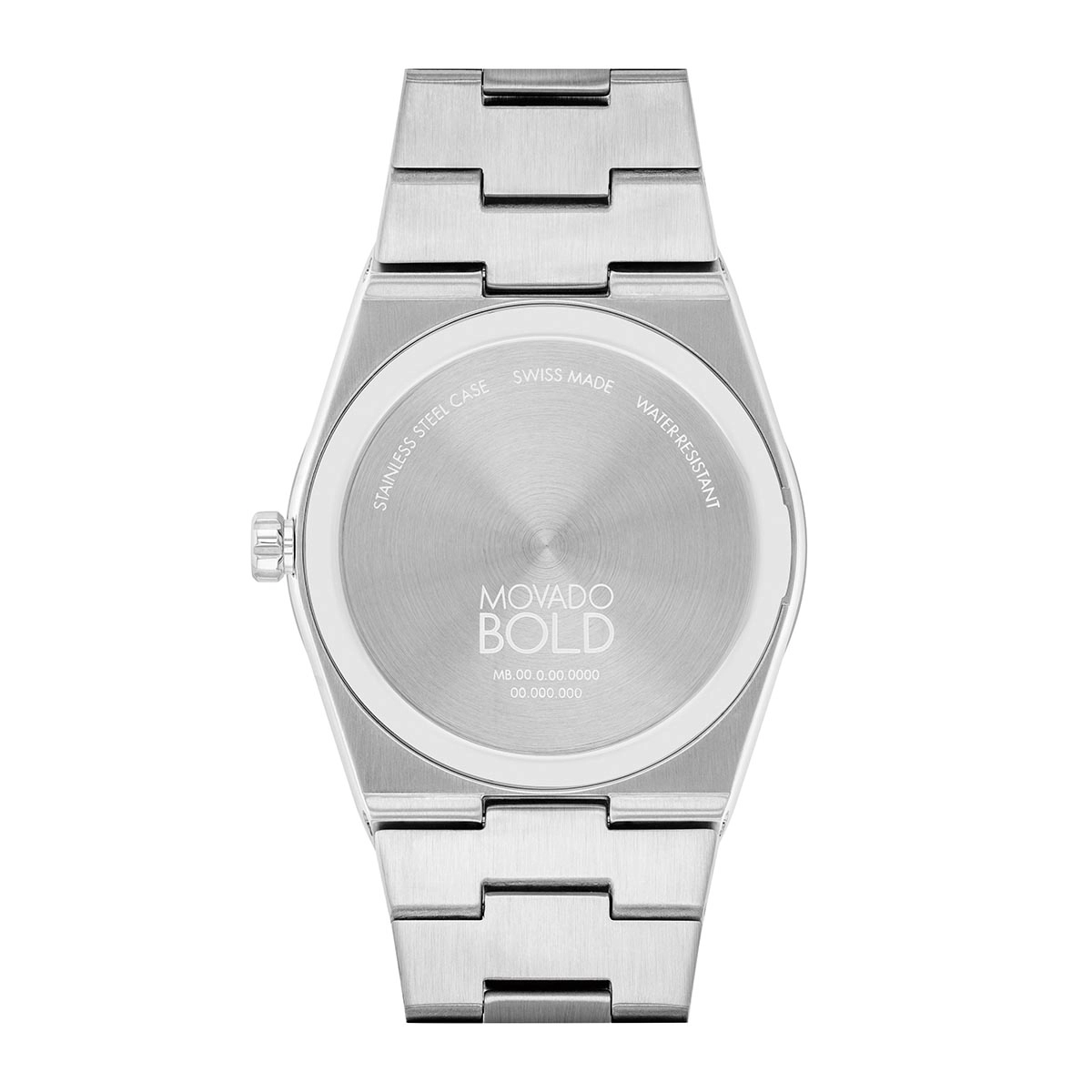 Reloj Movado análogo, para Hombre, tablero redondo colores azul y plateado, estilo index, pulso acero color plateado, calendario