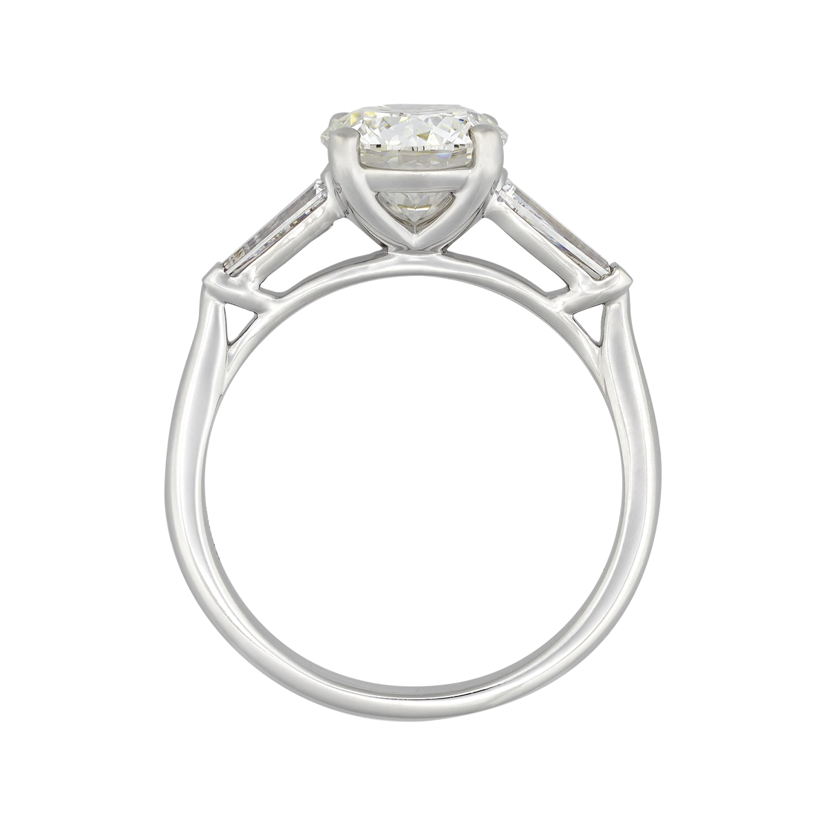 Anillo de compromiso con diamante de laboratorio central redondo IGI de 2.00ct y decoración en diamantes de laboratorio, oro tono blanco 18k, rodinado