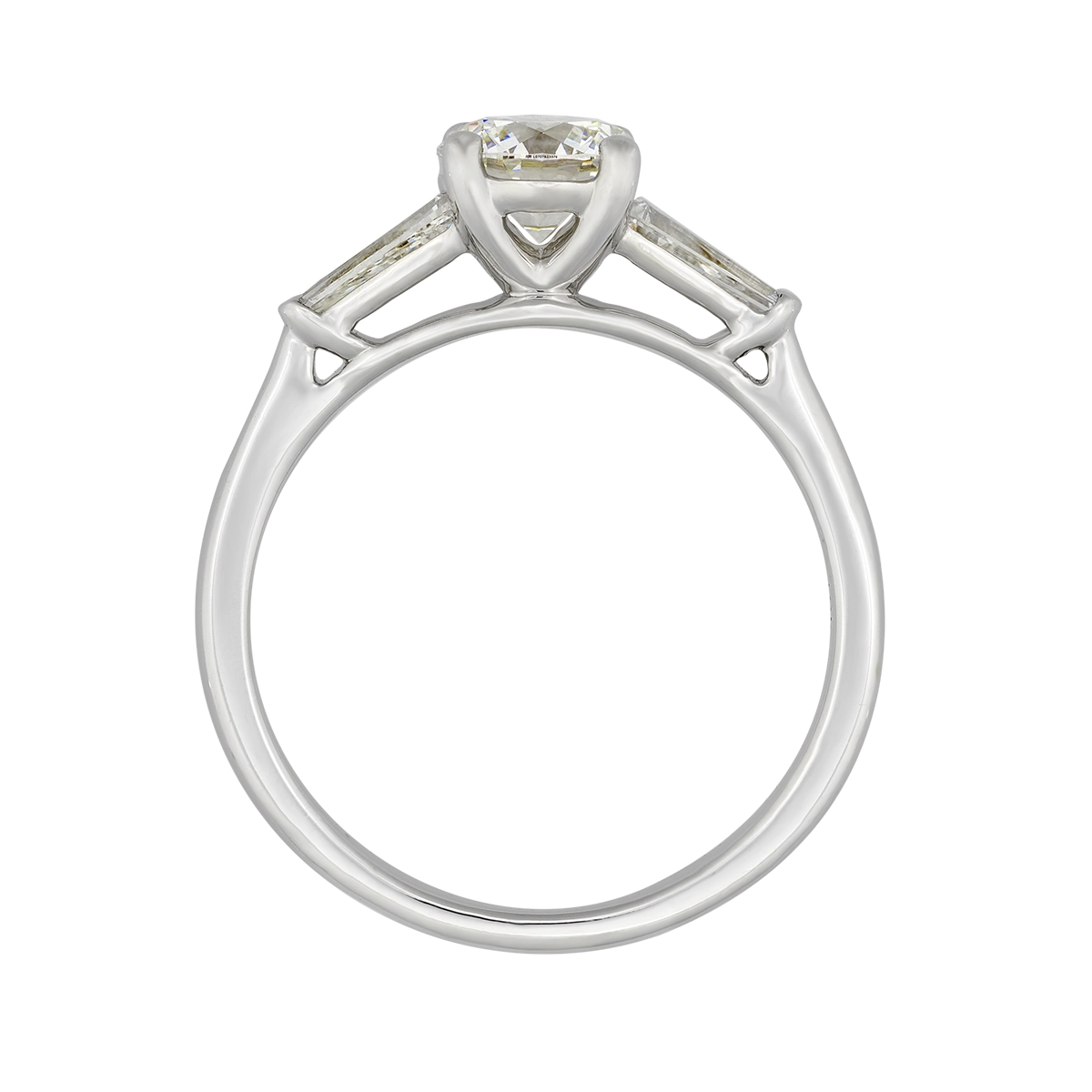 Anillo de compromiso con diamante de laboratorio central redondo IGI de 1.00ct y decoración en diamantes de laboratorio, oro tono blanco 18k, rodinado